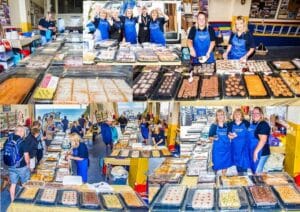 RNLI Flamborough. Cake weekends. Volunteers raising money for the lifeboat