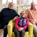 John, James and Angela Foster in The Garden Cottage