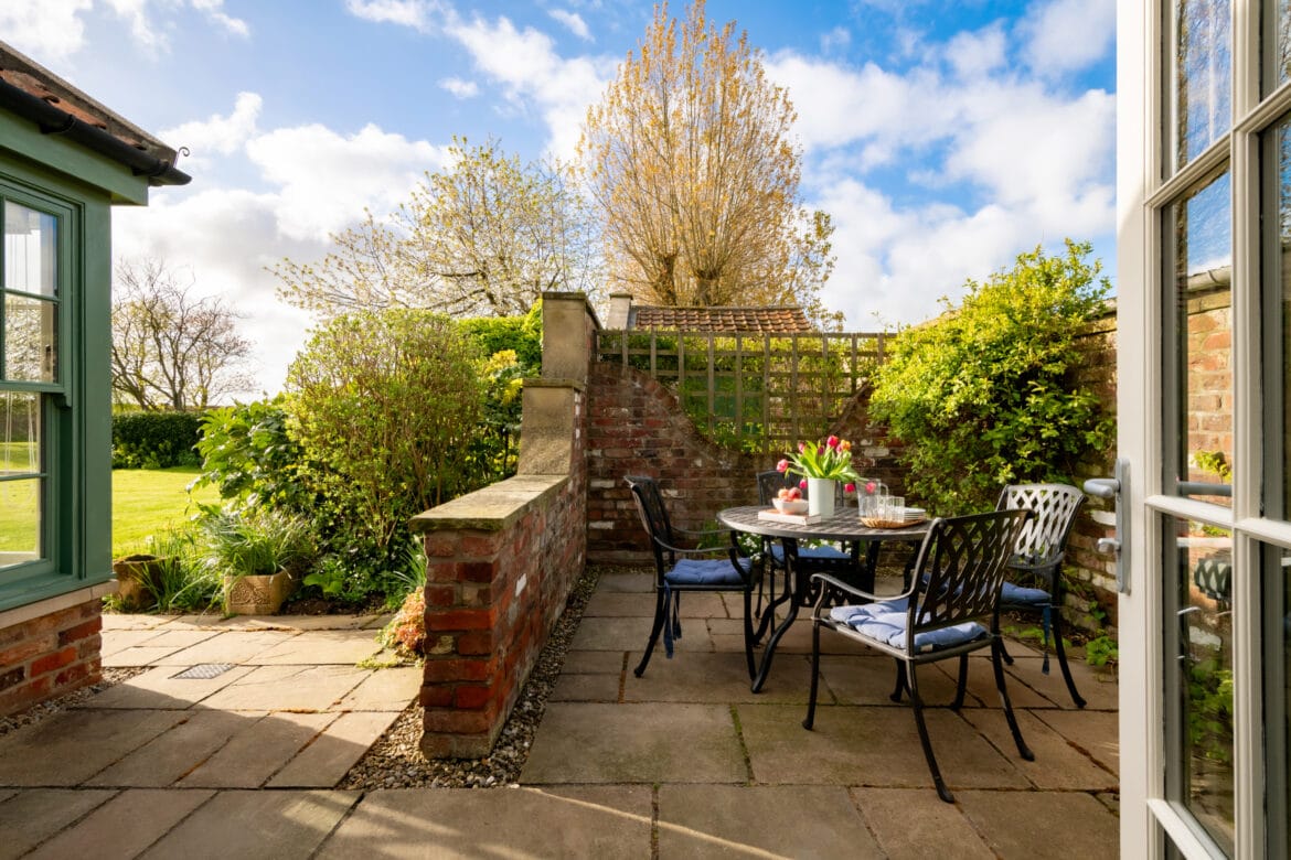 Garden Cottage patio from twin room Garden Cottage patio from twin room