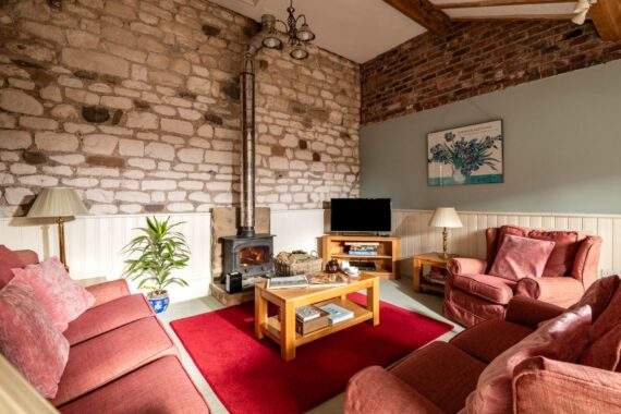 Ostlers Corner Living room and log burner Ostlers Corner Living room and log burner